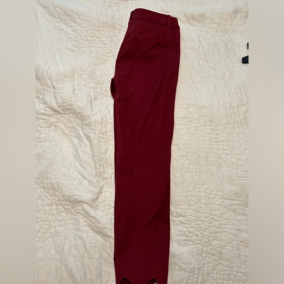 J Crew Factory | Maroon Winnie Scalloped Hem Pant - Picture 5 of 5